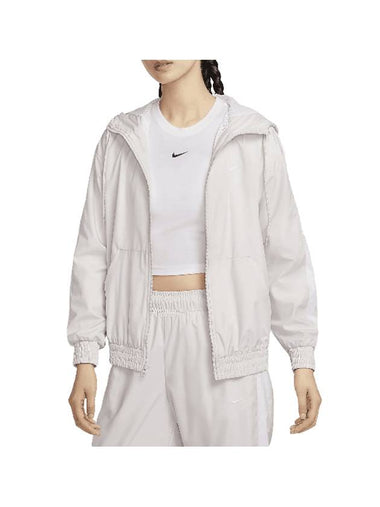 Sportswear Classic Woven Loose UV Protection Hooded Jacket Light Orewood Brown - NIKE - BALAAN 1