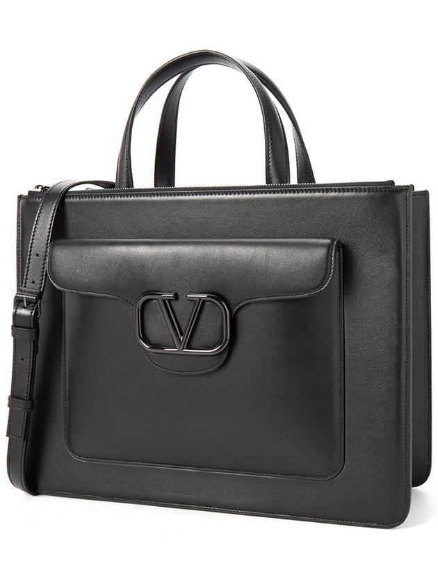 V Logo Brief Case Black - VALENTINO - BALAAN 3