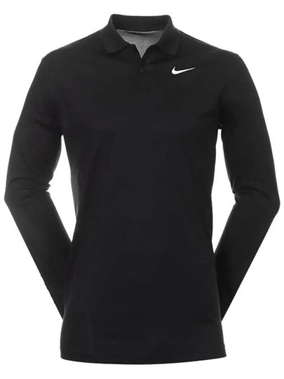 Dri Fit Victory Long Sleeve Polo Shirt Black - NIKE - BALAAN 2