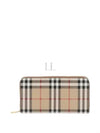 Check Leather Ziparound Long Wallet Beige - BURBERRY - BALAAN 2