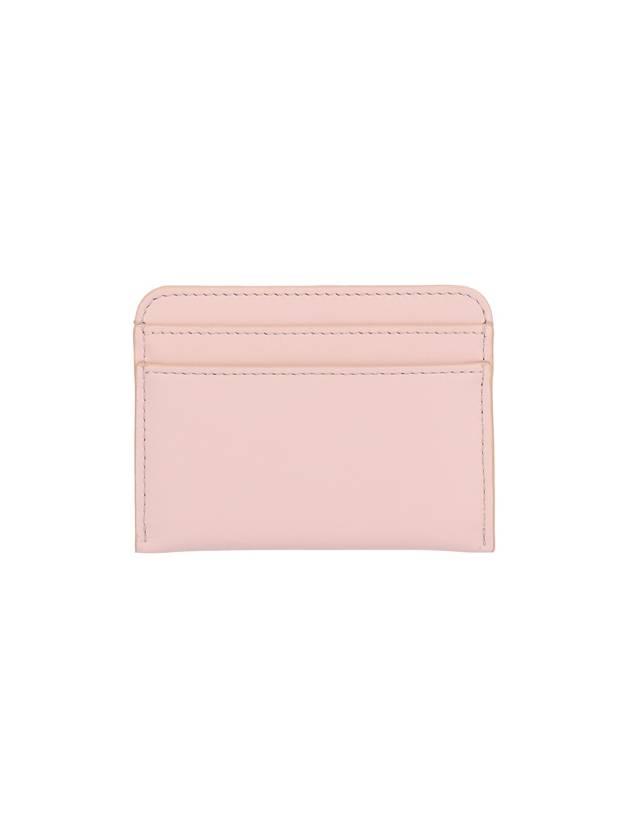 Sense Embroidered Logo Calfskin Card Wallet Light Grey - CHLOE - BALAAN 3