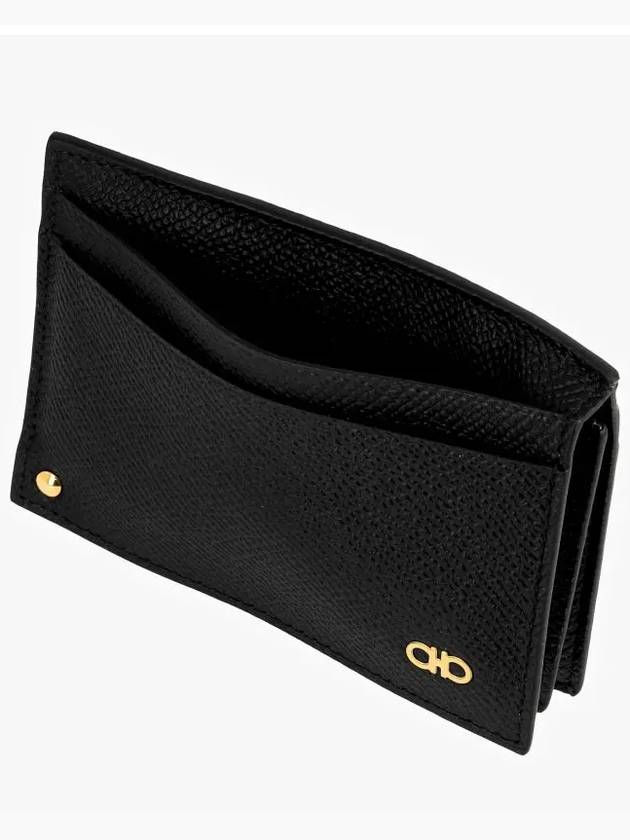 Gancini Card Wallet Black - SALVATORE FERRAGAMO - BALAAN 4