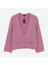 Cardigan Tweed Pink Luxury MFPCA00365 - MAJE - BALAAN 1