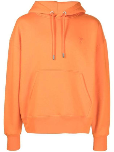 Mini Heart Logo Hoodie Orange - AMI - BALAAN 1