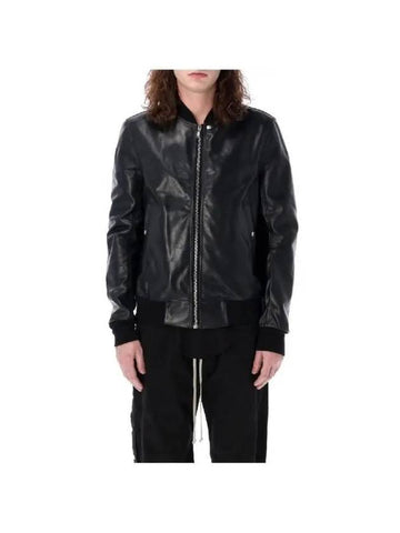 Rick Owens Classic Calfskin Bomber Jacket 24PRU01D3782LOY09 - RICK OWENS - BALAAN 1