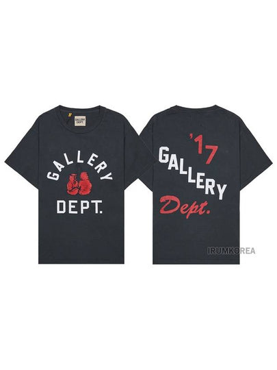 Boxing Merch Short Sleeve T-Shirt Vintage Black - GALLERY DEPT. - BALAAN 2