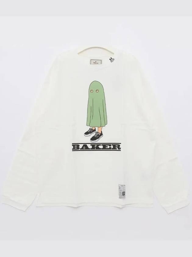 Baker Printed Long Sleeve T-Shirt White - MIHARA YASUHIRO - BALAAN 2