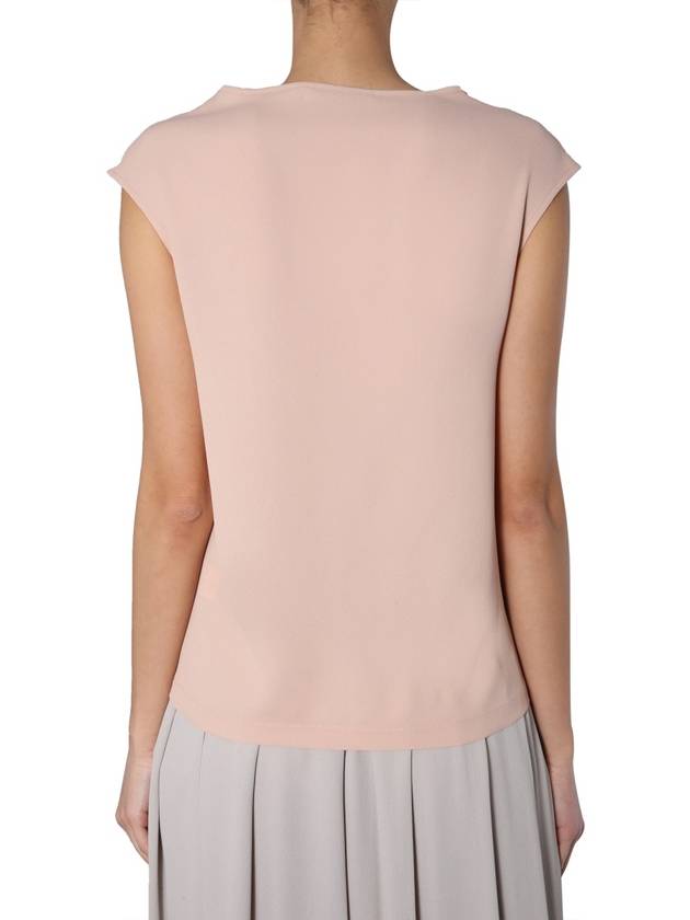 Women's Shiny Detail Silk Sleeveless Pink - FABIANA FILIPPI - BALAAN 5