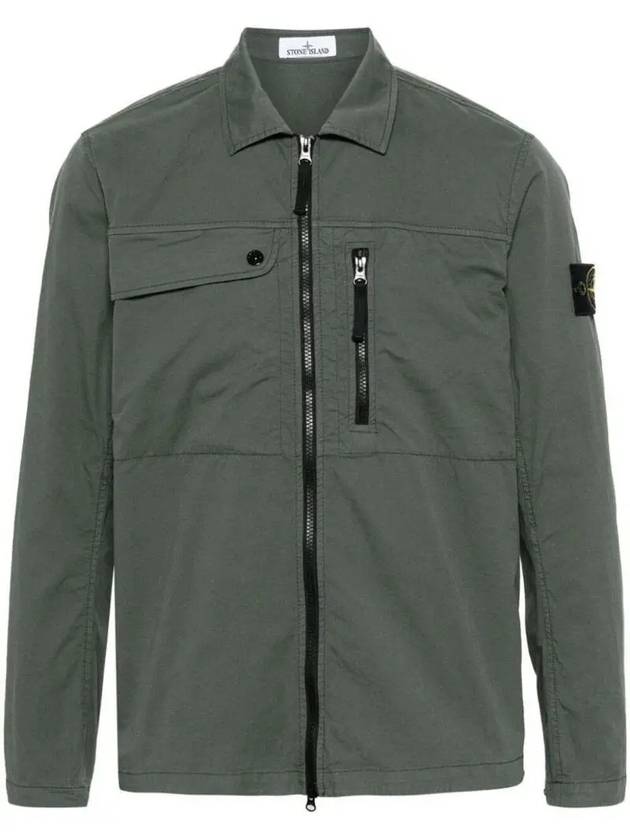 Supima Cotton Twill Stretch-TC Jacket Khaki - STONE ISLAND - BALAAN 2