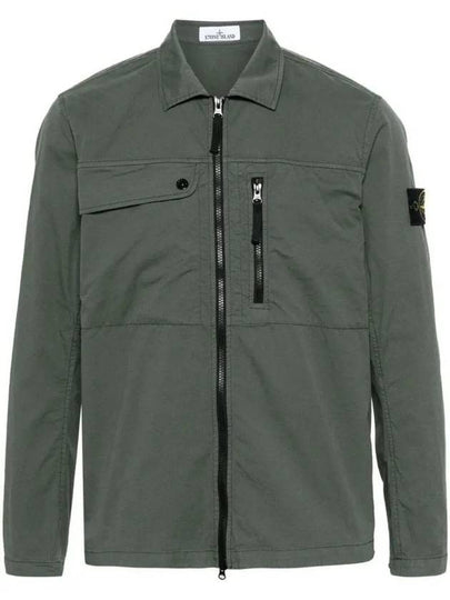 Supima Cotton Twill Stretch-TC Jacket Khaki - STONE ISLAND - BALAAN 2