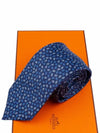 Petite My Long Silk Tie Navy H005107T 36 - HERMES - BALAAN 7