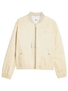 Zip-Up Blouson Jacket Ivory - AMI - BALAAN 2