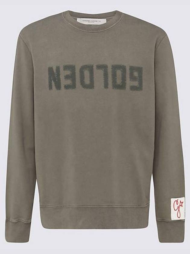 Fleece Reverse Logo Sweatshirt Khaki - GOLDEN GOOSE - BALAAN 6