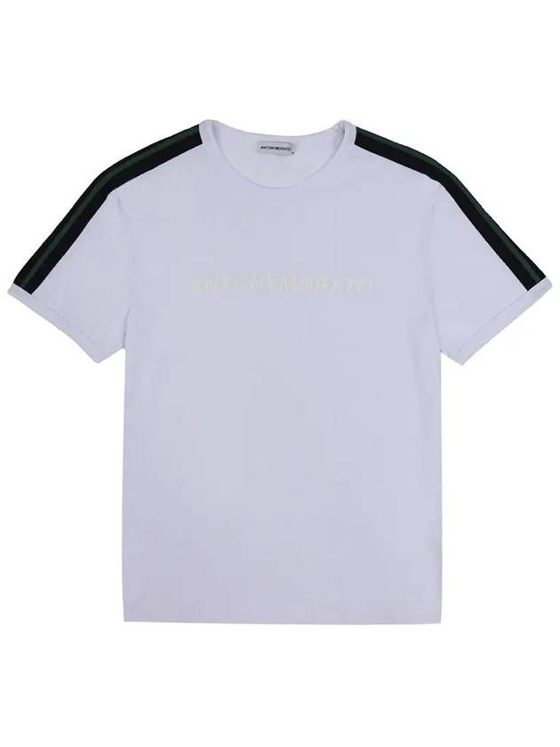 Shoulder line point logo printing short sleeve t-shirt STEE120 - IKALOOOK - BALAAN 1