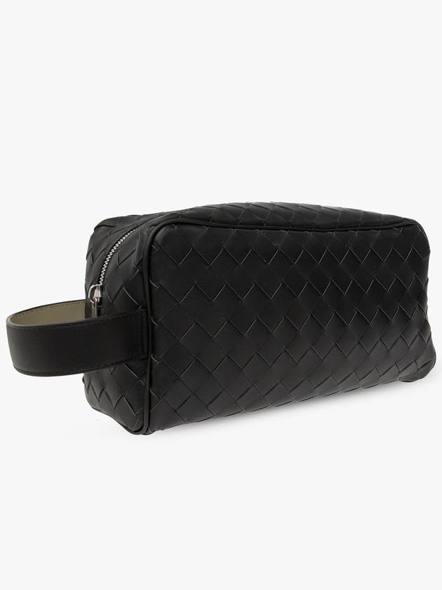 Intrecciato Travel Pouch Dark Green Travertine - BOTTEGA VENETA - BALAAN 5