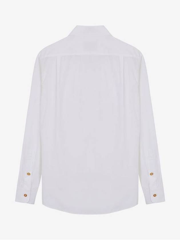 Men's Embroidered ORB Logo Long Sleeve Shirt White - VIVIENNE WESTWOOD - BALAAN 3