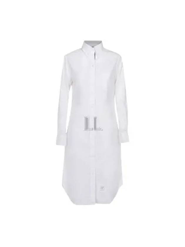 Women's Oxford Classic Shirt Midi Dress White - THOM BROWNE - BALAAN 2