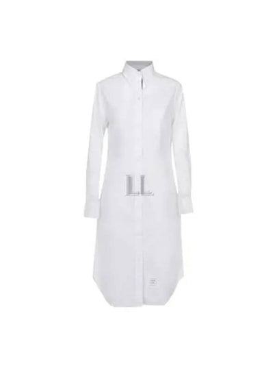 Women's Oxford Classic Shirt Midi Dress White - THOM BROWNE - BALAAN 2