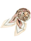 Montage Print Silk Square Scarf Beige Pale Pink - BURBERRY - BALAAN 3