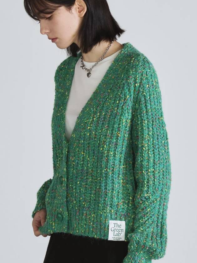 Nep Yarn Crop Cardigan Green - THE GREEN LAB - BALAAN 4