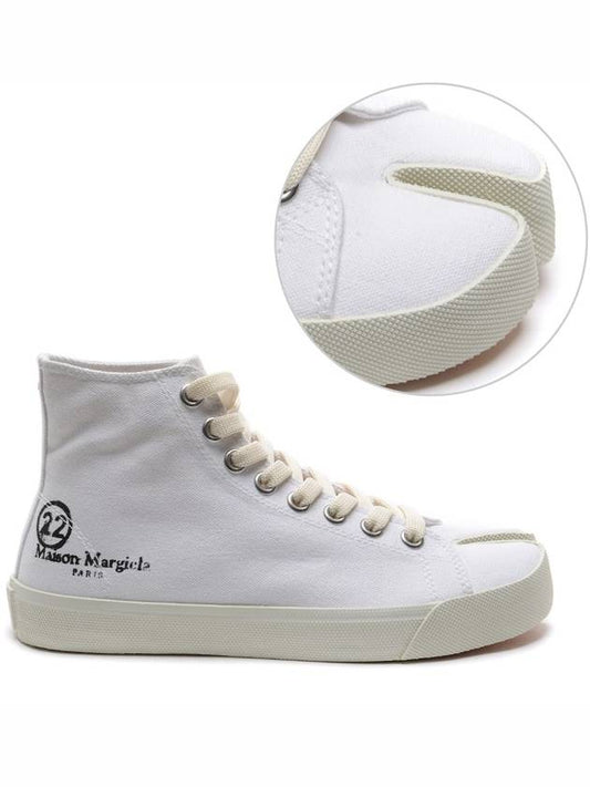 Tabi Canvas High Top Sneakers White - MAISON MARGIELA - BALAAN 2