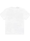 Small Heart Logo Short Sleeve T-Shirt White - AMI - BALAAN 3