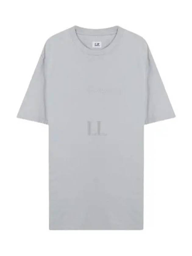 Logo Backprint Cotton Short Sleeve T-Shirt Grey - CP COMPANY - BALAAN 2