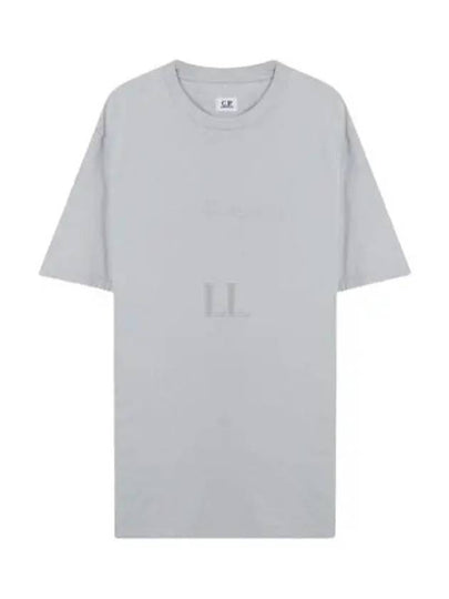 Logo Backprint Cotton Short Sleeve T-Shirt Grey - CP COMPANY - BALAAN 2