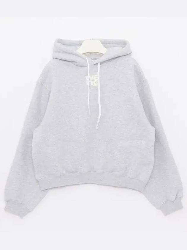 Puff Logo Hooded Top Light Heather Grey - ALEXANDER WANG - BALAAN 2