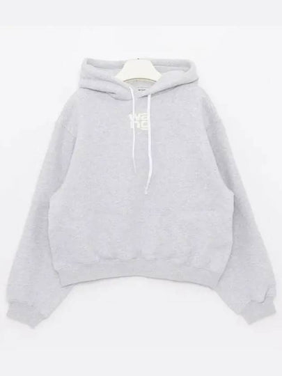 Puff Logo Hooded Top Light Heather Grey - ALEXANDER WANG - BALAAN 2