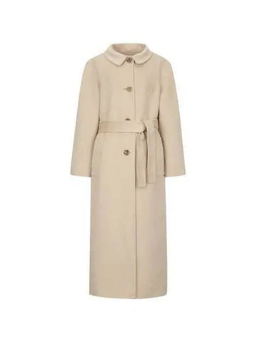 Coat Double Cash Gora Beige - MIU MIU - BALAAN 1