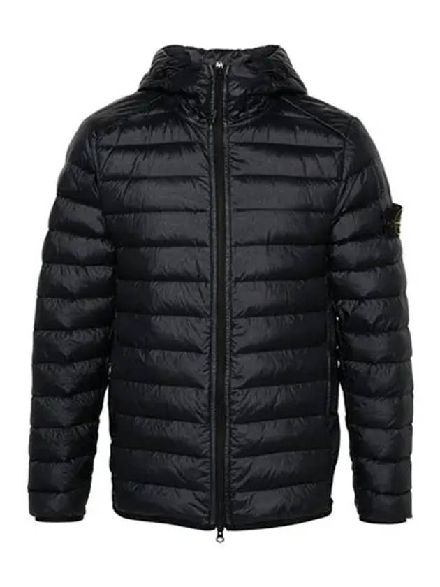 Loom Woven Chambers R-Nylon Down-TC Light Hoodie Down Jacket Black - STONE ISLAND - BALAAN 3