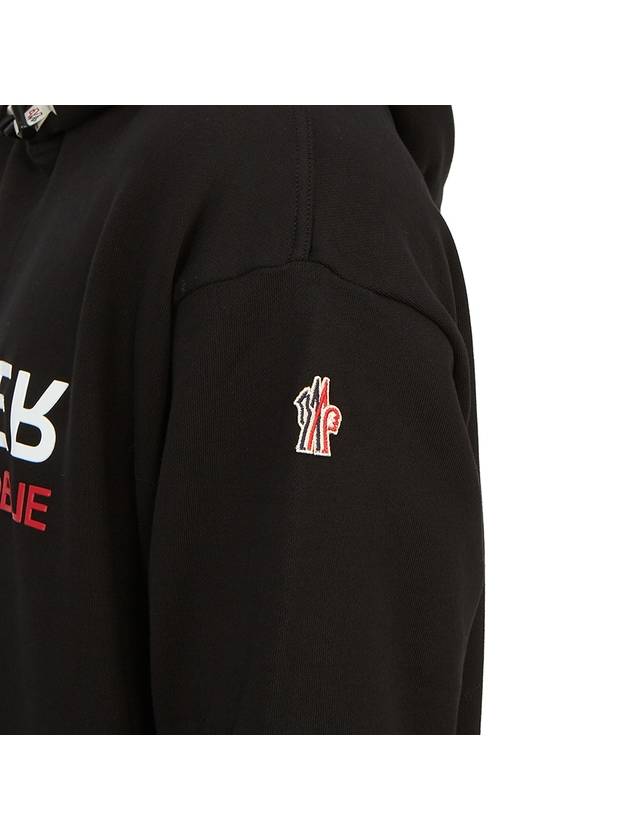 Logo Print Hoodie Black - MONCLER - BALAAN 7