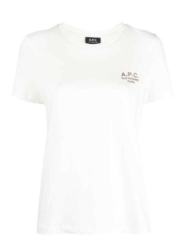 New Denise Logo Short Sleeve T-Shirt White - A.P.C. - BALAAN 3