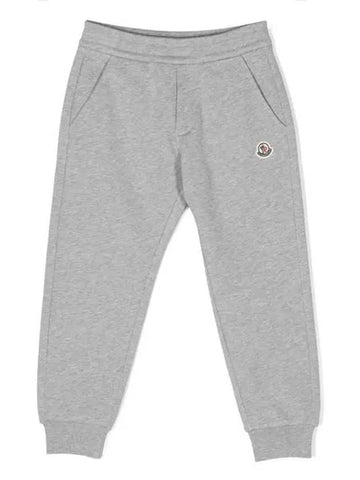 Moncler Kids 4 8 Logo Track Pants Gray - MONCLER - BALAAN 1