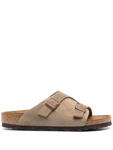 Ciabatta Zurich Suede Slippers Taupe - BIRKENSTOCK - BALAAN 1