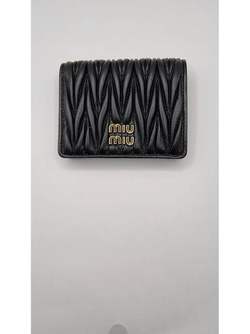 Matelasse Nappa Women s Bicycle Wallet Black - MIU MIU - BALAAN 1