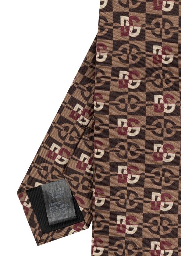 Dolce & Gabbana Patterned Tie, Men's, Brown - DOLCE&GABBANA - BALAAN 3