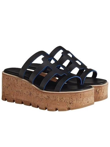 Isabella 30 Espadrille Sandal Heels Black - HERMES - BALAAN 1