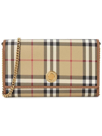 Check Chain Strap Long Wallet Beige - BURBERRY - BALAAN 2