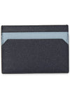 bar Leather Business Card Holder Midnight Blue Light Blue - BALLY - BALAAN 3