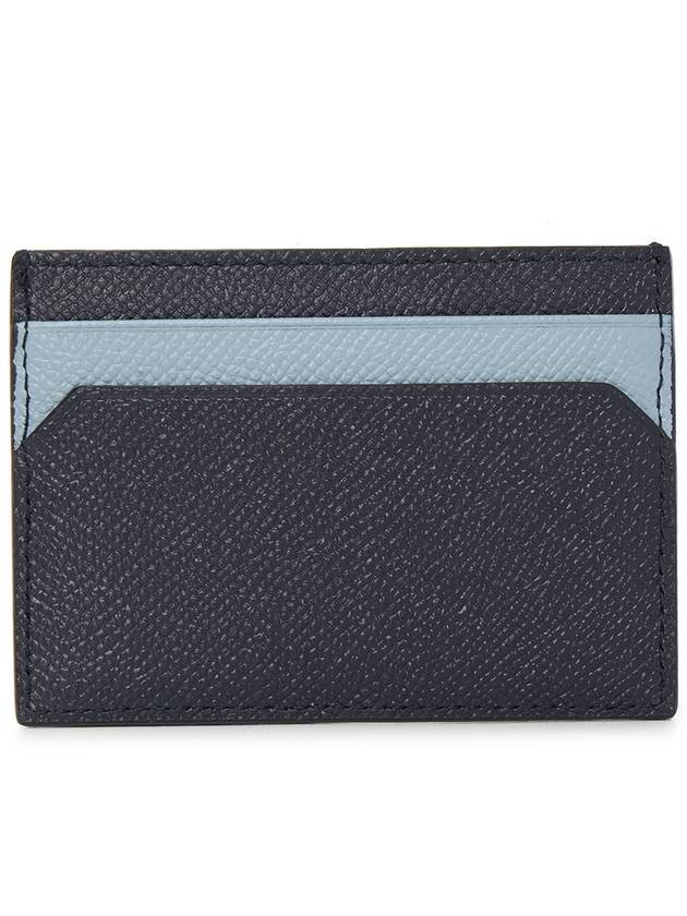 bar Leather Business Card Holder Midnight Blue Light Blue - BALLY - BALAAN 3