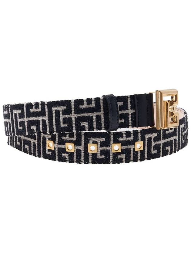 Jacquard Fabric Belt Black - BALMAIN - BALAAN 4