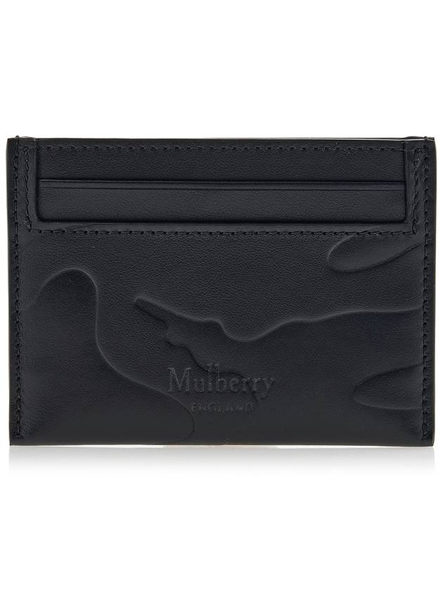 Camouflage Embossed Leather Card Wallet Black - MULBERRY - BALAAN 2