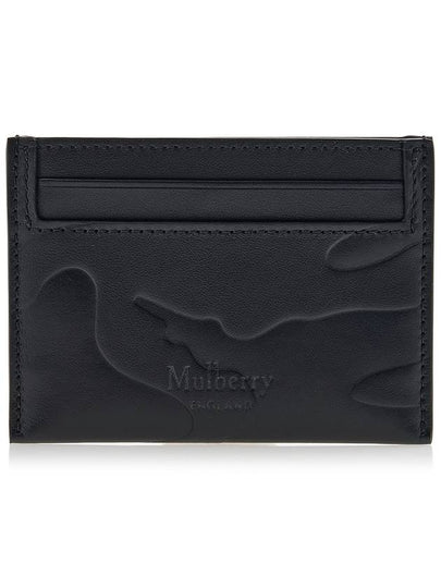 Camouflage Embossed Leather Card Wallet Black - MULBERRY - BALAAN 2