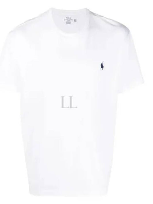 Men's Pony Embroidery Logo Classic Fit Short Sleeve T-Shirt White - POLO RALPH LAUREN - BALAAN 2