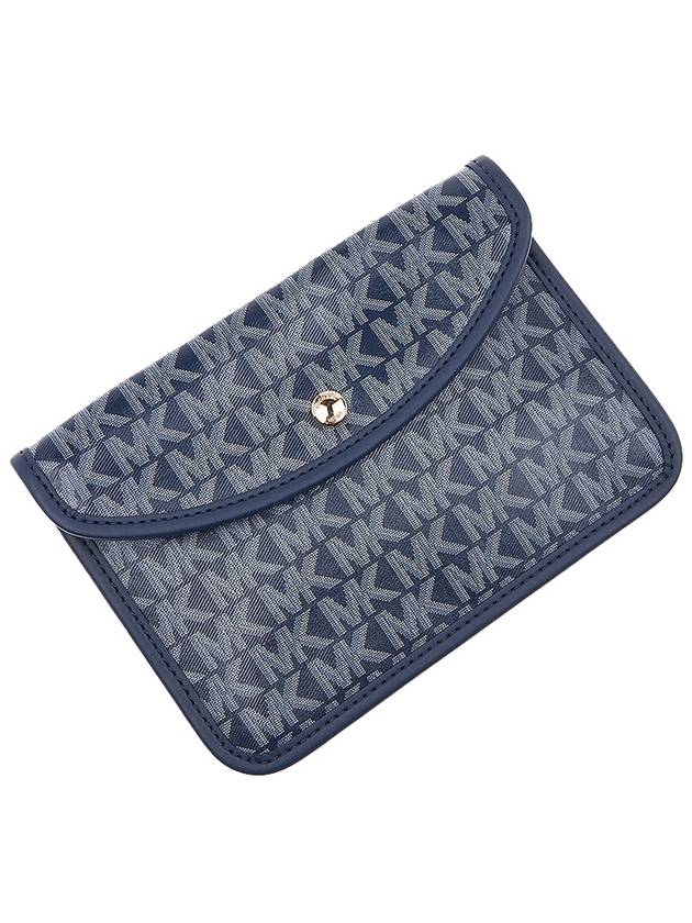 Eliza All-Over Logo Printed Large Shoulder Bag Navy - MICHAEL KORS - BALAAN 11