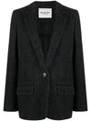 Women's CHARLYNE Wool Blazer Black - ISABEL MARANT - BALAAN 1