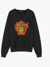 Medusa Flame Embroidery Logo Jersey Sweatshirt Black - VERSACE - BALAAN 2