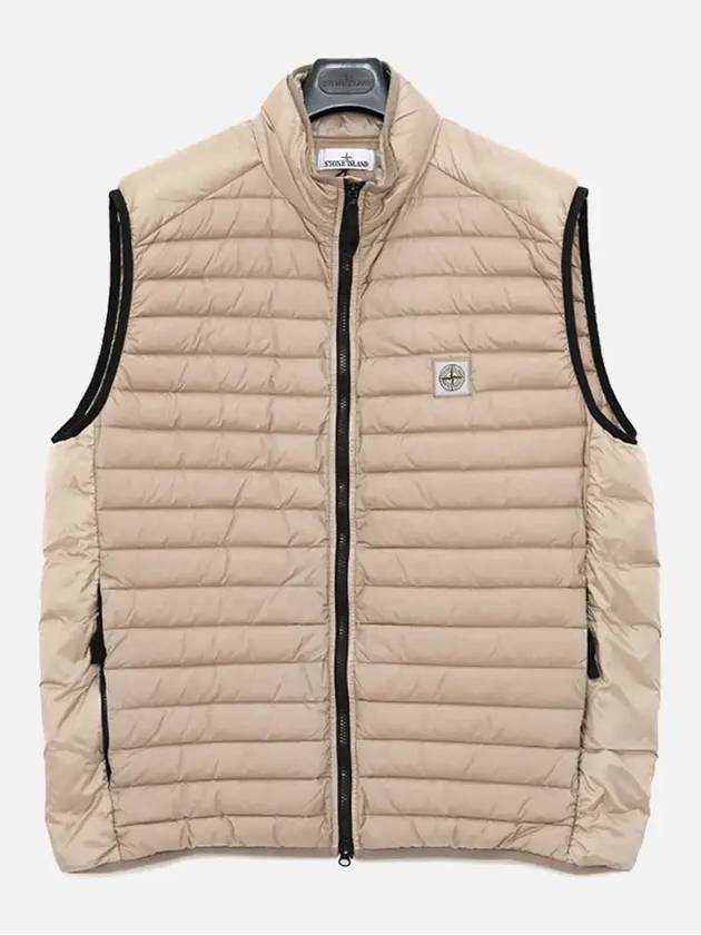 Loom Woven Chambers Recycled Nylon Down Padding Vest Dove Grey - STONE ISLAND - BALAAN 3